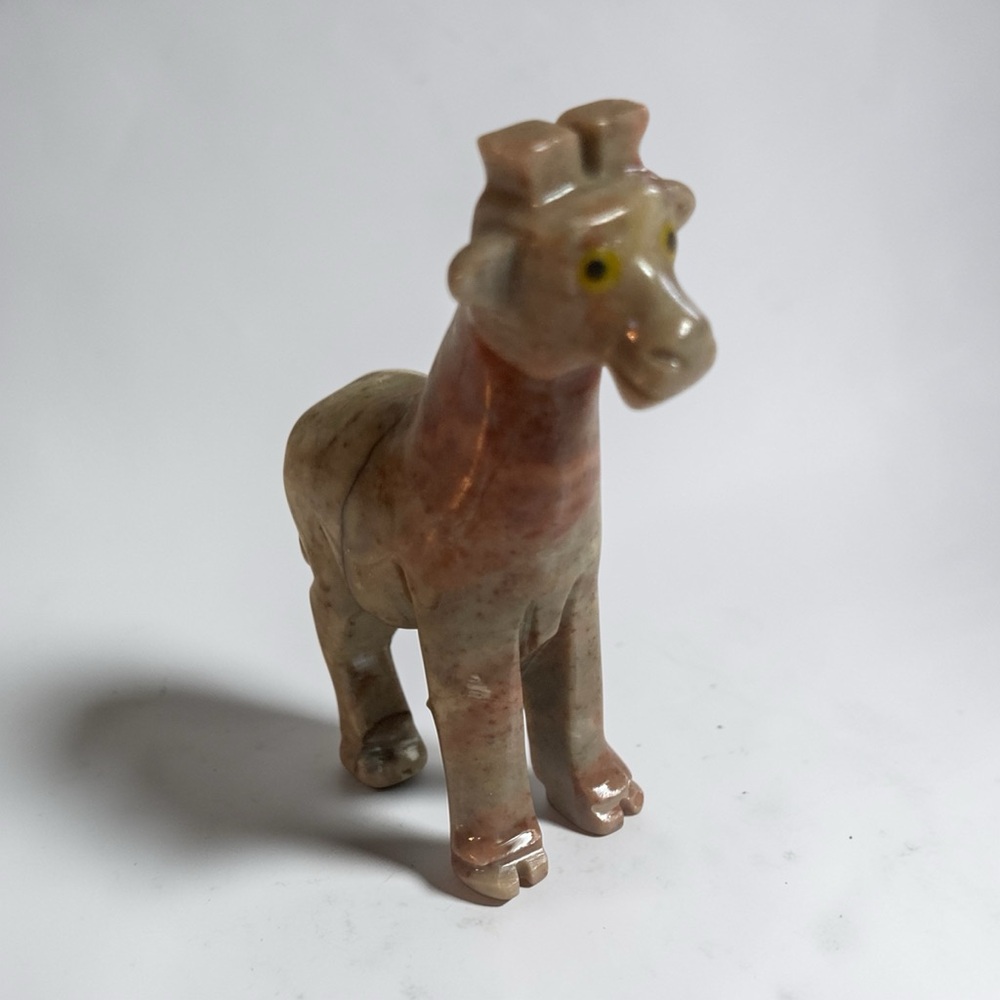 Soapstone giraffe crystal figurine
